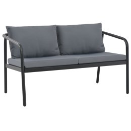 Lumarko 2-osobowa sofa ogrodowa z poduszkami, aluminium, szara
