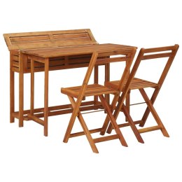  Balkonowy stół z donicą i 2 krzesłami bistro, drewno akacjowe Lumarko!