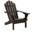  Fotel ogrodowy z podnóżkiem, drewniany, brązowy Lumarko!