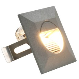 Lumarko Lampy ścienne zewnętrzne LED, 6 szt., 5 W, srebrne, kwadratowe