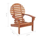  Krzesło ogrodowe Adirondack, lite drewno akacjowe Lumarko!