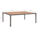  Stół ogrodowy, szary, 200x150x74 cm, rattan PE i drewno akacji Lumarko!