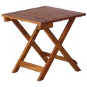  Leżak ze stolikiem, lite drewno akacjowe, brązowy Lumarko!