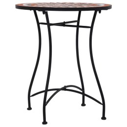  Mozaikowy stolik bistro, brązowy, 60 cm, ceramiczny