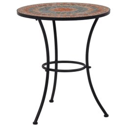 Lumarko Mozaikowy stolik bistro, pomarańczowo-szary, 60 cm, ceramiczny