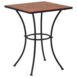 Lumarko Mozaikowy stolik bistro, terakota, 60 cm, ceramiczny