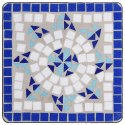  Stolik mozaikowy, niebiesko-biały, ceramiczny Lumarko!