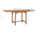  Rozkładany stół ogrodowy, (110-160)x80x75cm, lite drewno tekowe Lumarko!