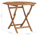  Składany stolik ogrodowy, 85x85x76 cm, lite drewno tekowe Lumarko!