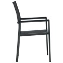  Krzesła ogrodowe, 2 szt., czarne, plastik stylizowany na rattan Lumarko!