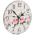  Zegar ścienny w stylu vintage, kwiat, 30 cm Lumarko!