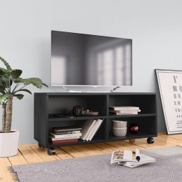 Szafka pod TV z kółkami, czarna, 90x35x35 cm, płyta wiórowa Lumarko!