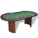  Stół do pokera dla 10 graczy z tacą na żetony, zielony Lumarko!