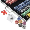  Zestaw do gry w pokera 1000 żetonów laserowych, aluminium Lumarko!
