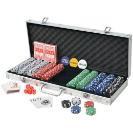  Zestaw do gry w pokera 500 żetonów, aluminium Lumarko!