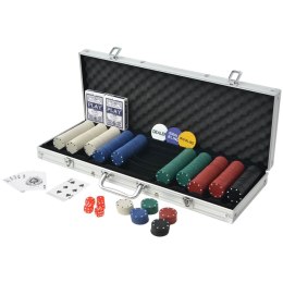  Zestaw do pokera 500 żetonów, aluminium Lumarko!
