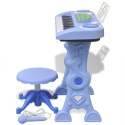  Zabawkowy keyboard ze stolikiem i mikrofonem, niebieski Lumarko!