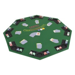  Składany blat do pokera dla 8 graczy, ośmiokątny, zielony Lumarko!
