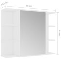  Szafka łazienkowa z lustrem, biała, 80 x 20,5 x 64 cm, płyta Lumarko!