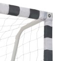  Bramka do piłki nożnej, 300x160x90 cm, metalowa, czarno-biała Lumarko!