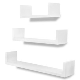  3 półki w kształcie litery U, białe Lumarko!