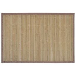 6 Bambusowych brązowych podkładek pod talerze 30 x 45 cm