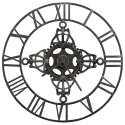  Zegar ścienny, srebrny, 78 cm, metal Lumarko!
