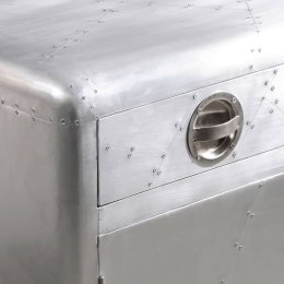 Lumarko Aluminiowy kredens vintage Aviator z 3 szufladami