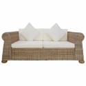  2-osobowa sofa z poduszkami, naturalny rattan Lumarko!