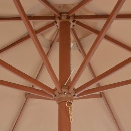  Parasol ogrodowy na drewnianym słupku, 300 cm, taupe Lumarko!