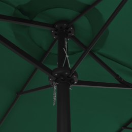  Parasol ogrodowy na słupku aluminiowym, 460 x 270 cm, zielony Lumarko!