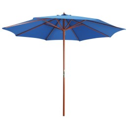  Parasol ogrodowy na drewnianym słupku, 300x258 cm, niebieski Lumarko!