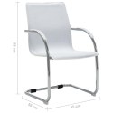  Krzesło biurowe, wspornikowe, białe, sztuczna skóra Lumarko!