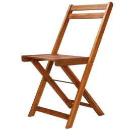 Lumarko Krzesła bistro, ogrodowe, 2 szt., lite drewno akacjowe