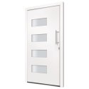  Drzwi zewnętrzne, aluminium i PVC, białe, 100x200 cm Lumarko!