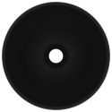  Okrągła umywalka łazienkowa, matowa czerń, 32,5x14 cm, ceramika Lumarko!