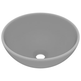  Okrągła umywalka łazienkowa, matowa jasnoszara, 32,5 x 14 cm Lumarko!