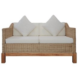  2-osobowa sofa z poduszkami, naturalny rattan Lumarko!