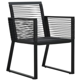 Krzesła ogrodowe, 2 szt., czarne, rattan PVC Lumarko!
