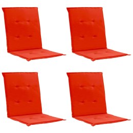  Poduszki na krzesła ogrodowe, 4 szt., czerwone, 100x50x3 cm Lumarko!