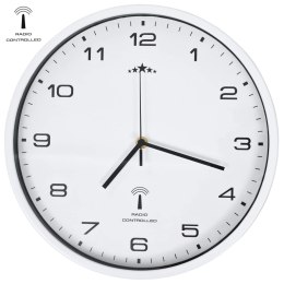 Lumarko Sterowany radiowo zegar z mechanizmem kwarcowym, 31 cm, biały