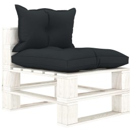  Ogrodowe siedzisko z palet z antracytowymi poduszkami, drewno Lumarko!