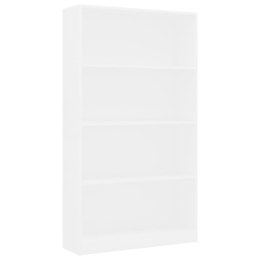 Lumarko 4-poziomowy regał na książki, biały, 80 x 24 x 142 cm