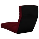  Składane krzesło podłogowe, winna czerwień, sztuczna skóra Lumarko!