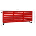  Wózek narzędziowy z 15 szufladami, stalowy, czerwony Lumarko!