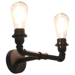 Lumarko 2-kierunkowa lampa ścienna, czarna, 2 żarówki E27