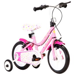 Lumarko Rower dla dzieci, 12 cali, biało-różowy