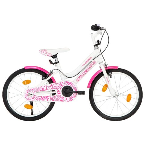  Rower dla dzieci, 18 cali, różowo-biały Lumarko!