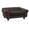  Sofa dla psa, brązowa, 72x45x30 cm, pluszowa Lumarko!