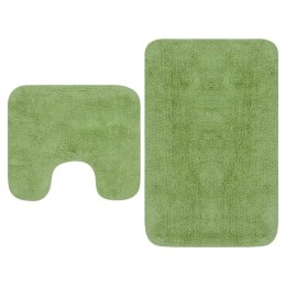 Lumarko 2-częściowy zestaw mat łazienkowych, tkanina, zielony
